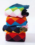 Plaid Pattern Socks Set