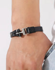 Vintage Leather Marine Anchor Buckle Men's Bracelet
