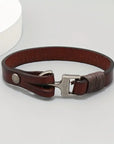 Vintage Leather Marine Anchor Buckle Men's Bracelet