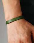 Retro Green Leather Adjustable Bracelet