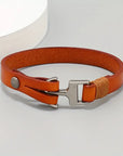 Vintage Leather Marine Anchor Buckle Men's Bracelet