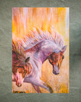 Running Horses Fine Art by Soni Das – Original Acrylic Canvas Art