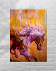 Running Horses Fine Art by Soni Das – Original Acrylic Canvas Art