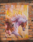 Running Horses Fine Art by Soni Das – Original Acrylic Canvas Art