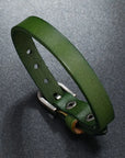Retro Green Leather Adjustable Bracelet
