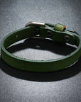 Retro Green Leather Adjustable Bracelet