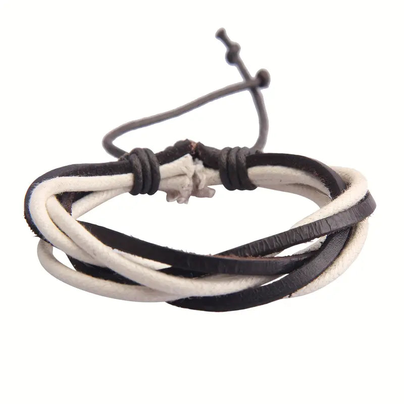 Casual Hand-Braided Bracelet with Versatile Mixed Colors