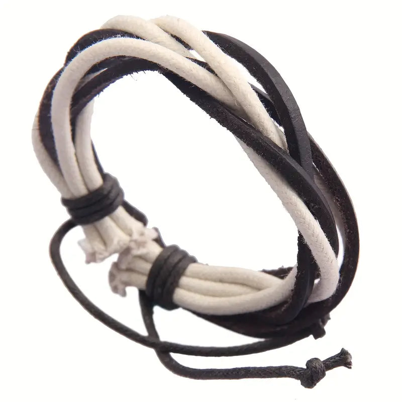 Casual Hand-Braided Bracelet with Versatile Mixed Colors