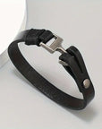 Vintage Leather Marine Anchor Buckle Men's Bracelet