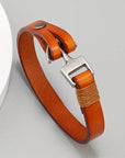 Vintage Leather Marine Anchor Buckle Men's Bracelet
